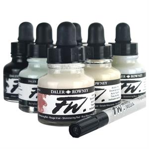 Daler Rowney FW Shimmering Colours Ink Set
